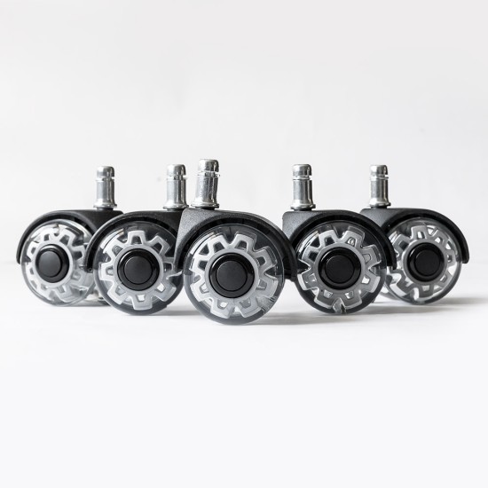 Role duble silicon gri pentru scaune de birou