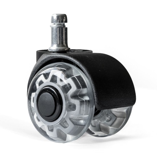 Role duble silicon gri pentru scaune de birou