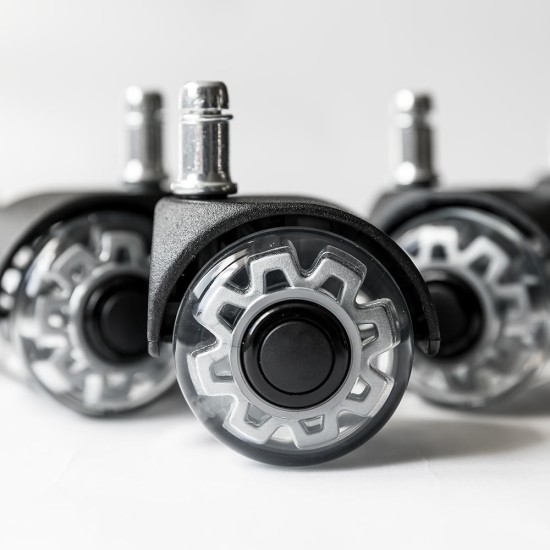 Role duble silicon gri pentru scaune de birou