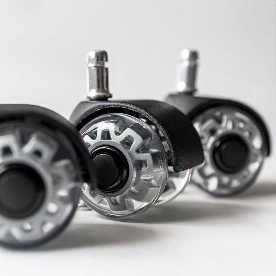 Role duble silicon gri pentru scaune de birou