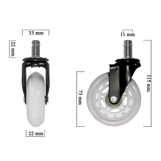 Role silicon pentru scaun de birou Role silicon pentru scaun de birou