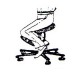 Scaun birou tip kneeling chair OFF093 negru