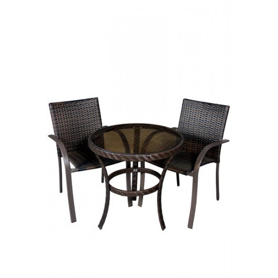 Set patru scaune si masuta de cafea pentru terasa, din imitatie ratan - TRS 102 Set patru scaune si masuta de cafea pentru terasa, din imitatie ratan - TRS 102