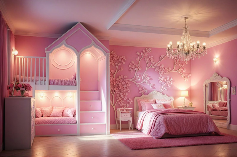 Cum amenajam o camera pentru fete in functie de dimensiuni?