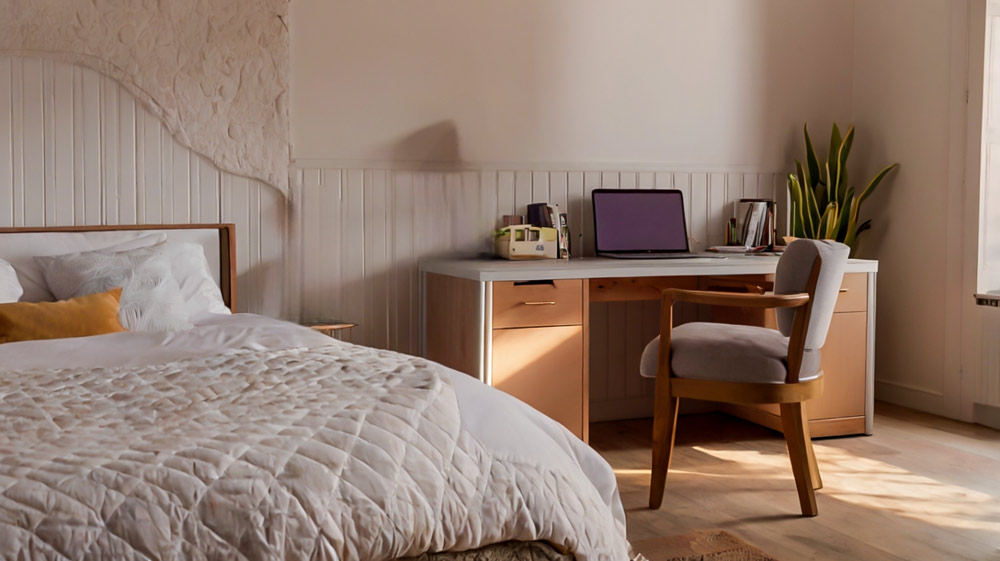 Amenajarea biroului in dormitor