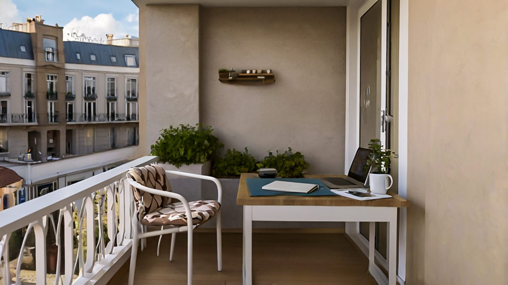 Amenajarea biroului pe balcon