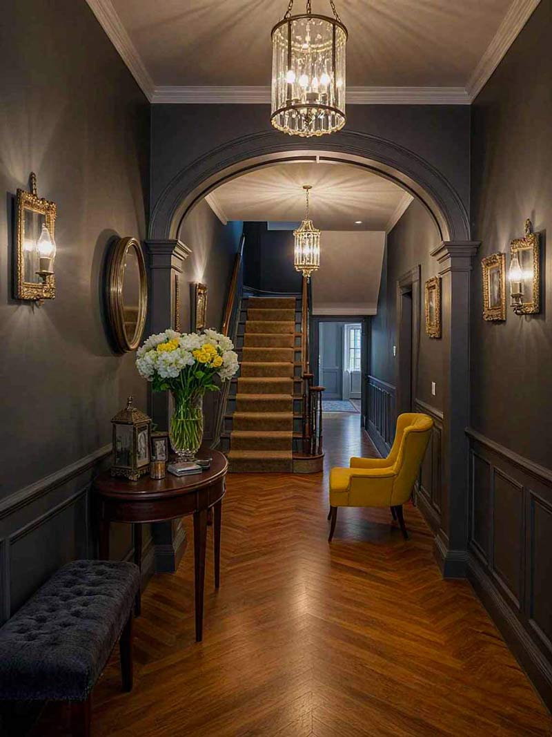Amenajarea holului in stil traditional