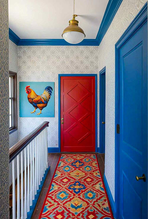 Amenajarea holului in stil electic