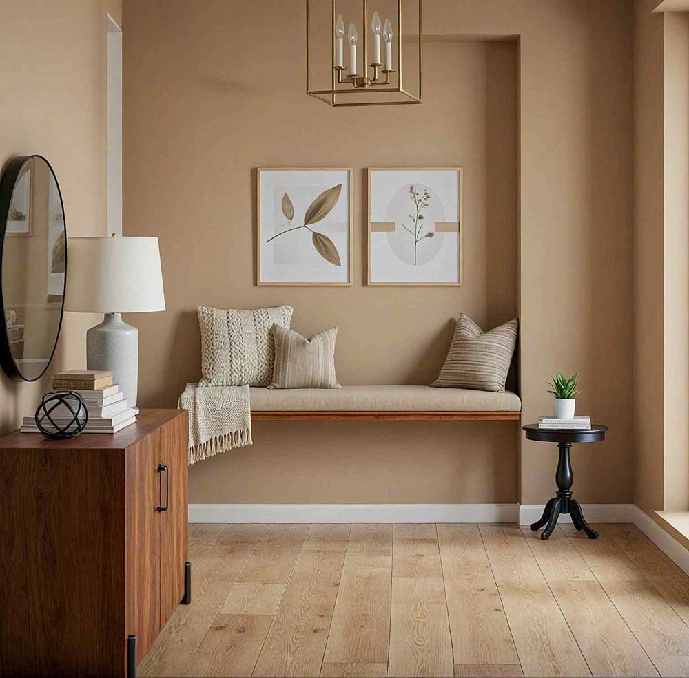 Amenajarea holului in culori calde