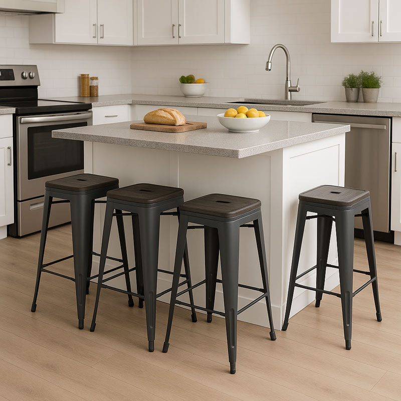 Scaune de bar fara spatar ABS 124