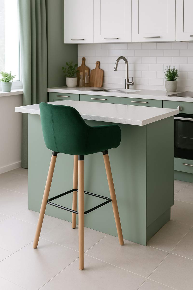 Bucatarie verde salvie
