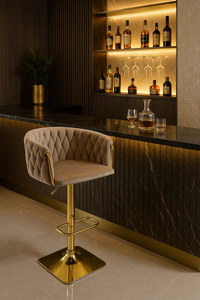 Scaun de bar cu spatar ABS 118P