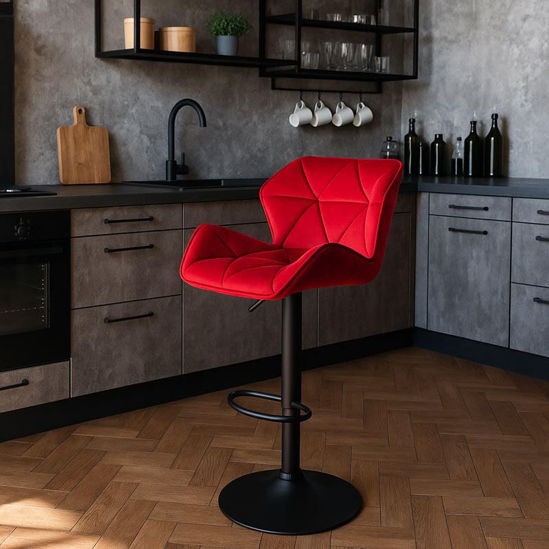 Scaun de bar din catifea ABS 149