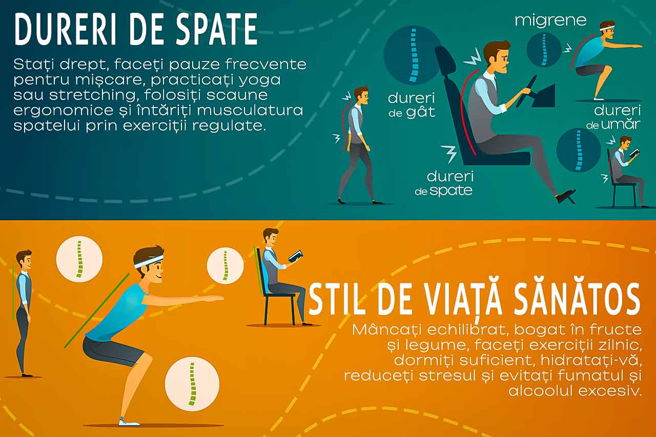 infografic cu efectele negative ale sedentarismului asupra sănătății