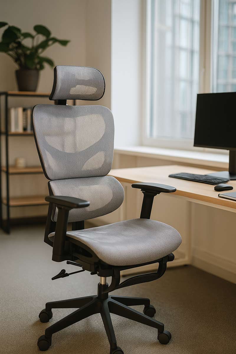 Scaun ergonomic cu suport lombar pentru prevenirea durerilor de spate