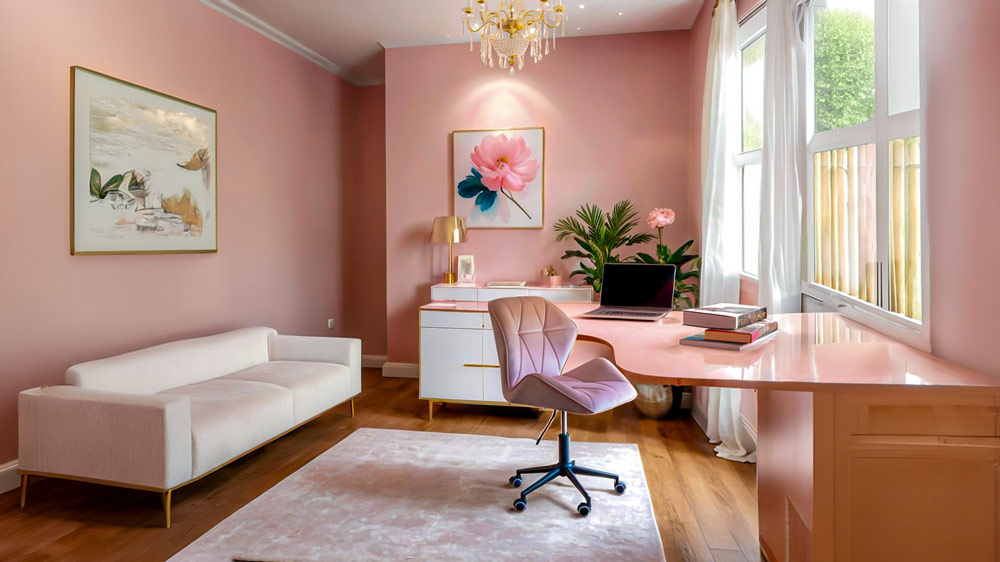 Scaun de birou OFF 643 roz