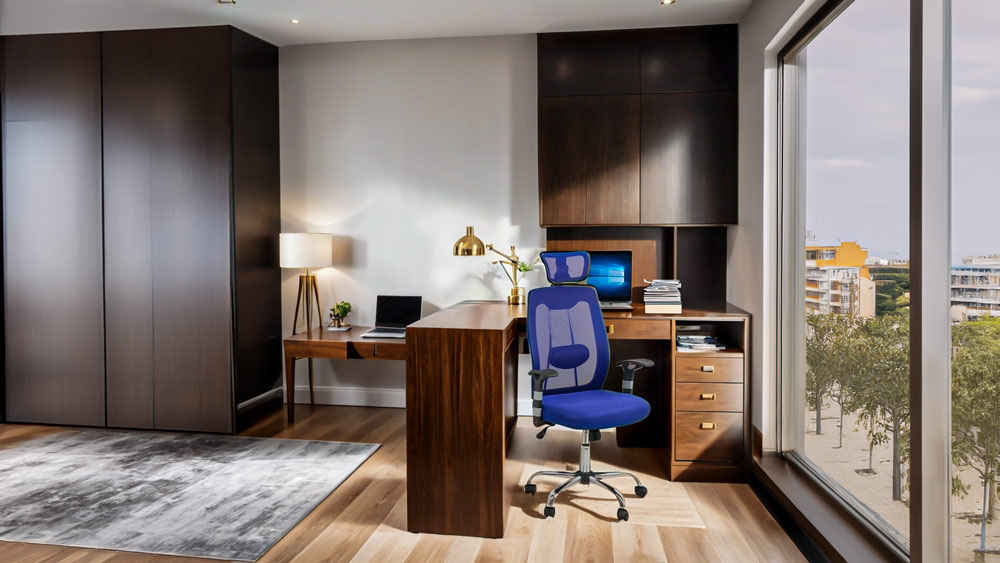 Scaun ergonomic OFF 988 albastru