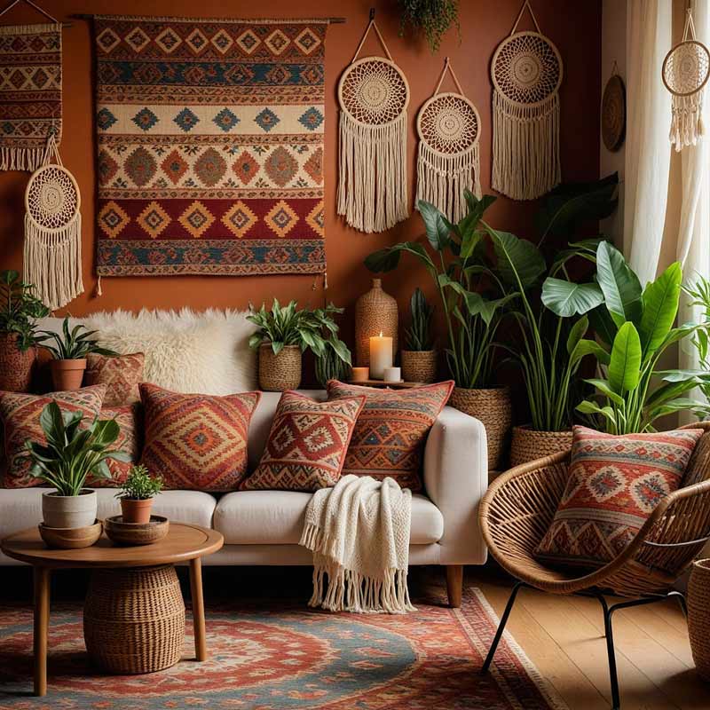 Stilul boho chic in design interior