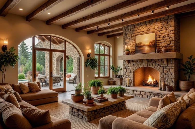 Stilul rustic in design interior