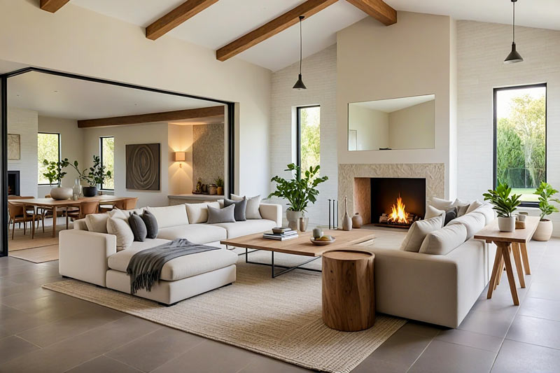 Stil design interior tranzitional