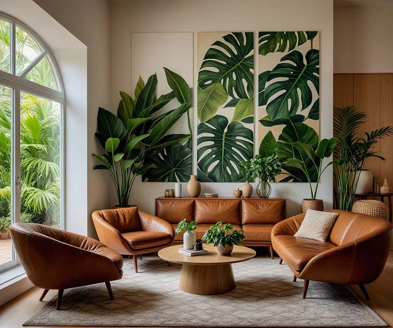 Stilul tropical in design interior