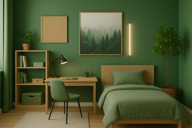 Camera tineret verde