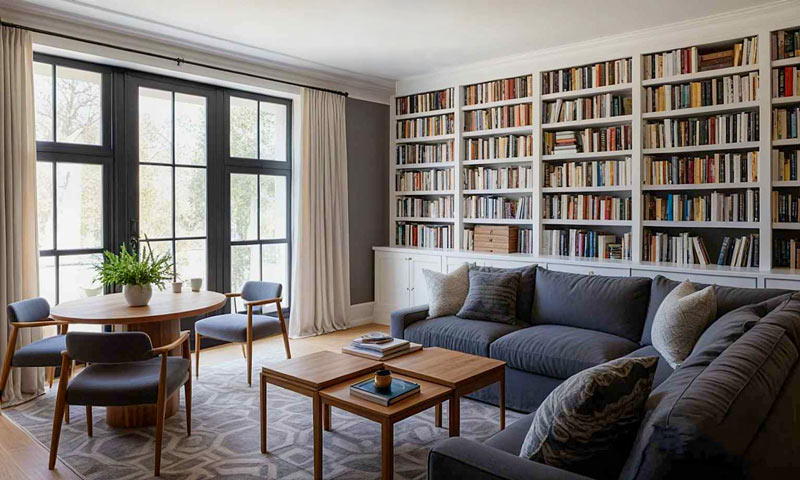 Biblioteca in living