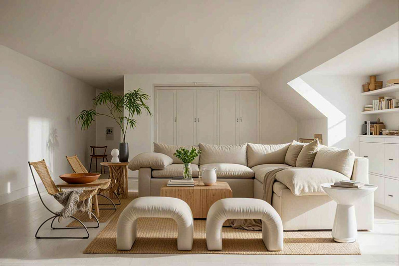 Amenajare living apartament de bloc