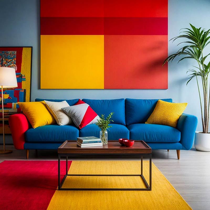 Contraste culori living