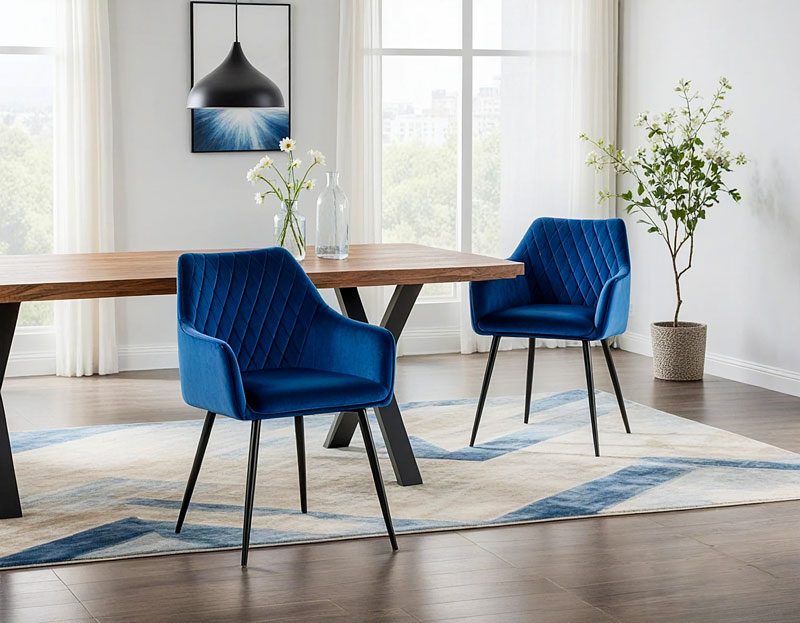 Scaune dining BUC 258 albastre
