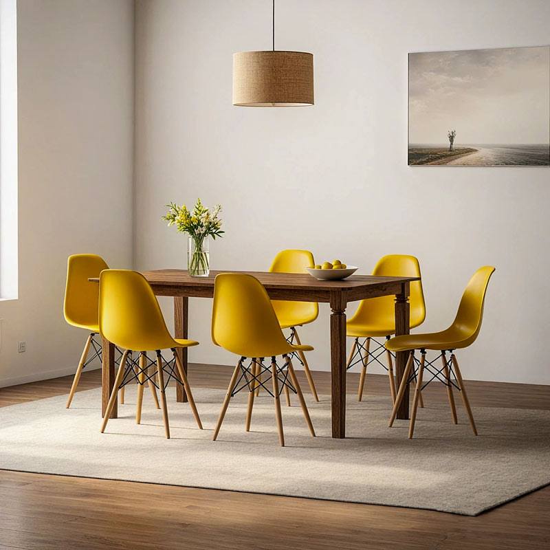 Scaune dining BUC 232P galbene