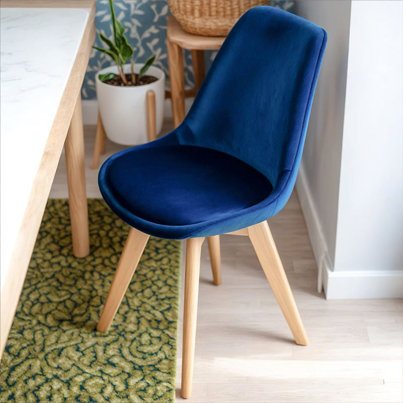 Scaun dining BUC 242V albastru