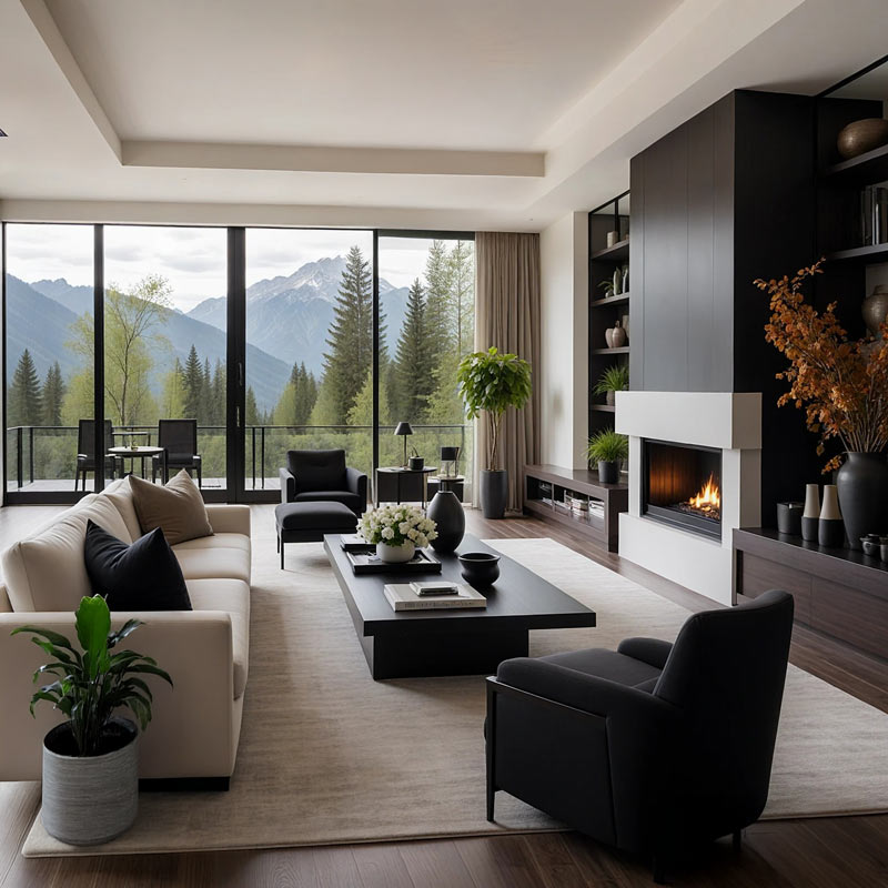 Amenajare living modern mare