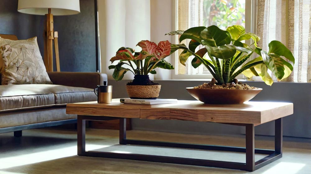 Masuta de cafea ca suport de plante