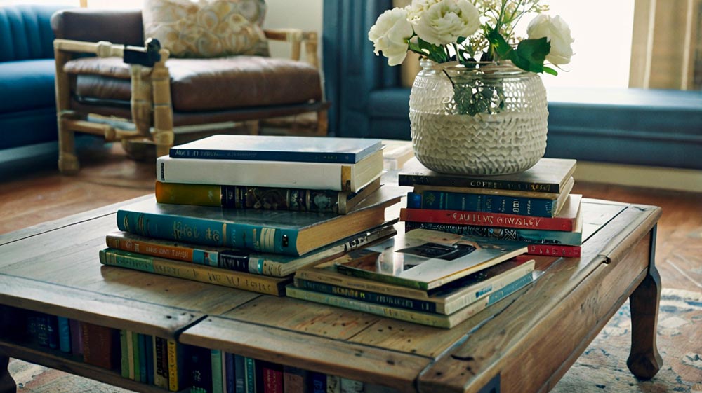 Masuta de cafea ca biblioteca