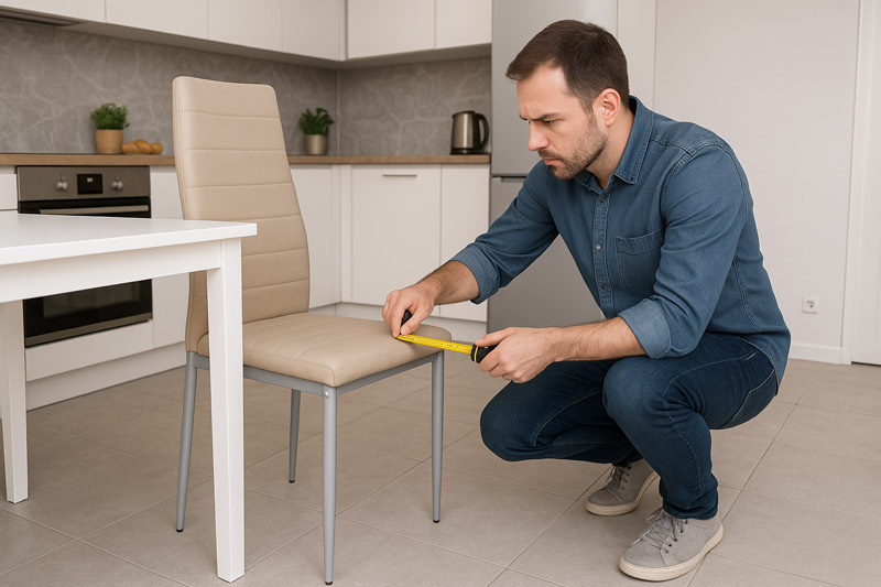 Masurarea corecta a spatiului pentru pozitionarea scaunelor moderne