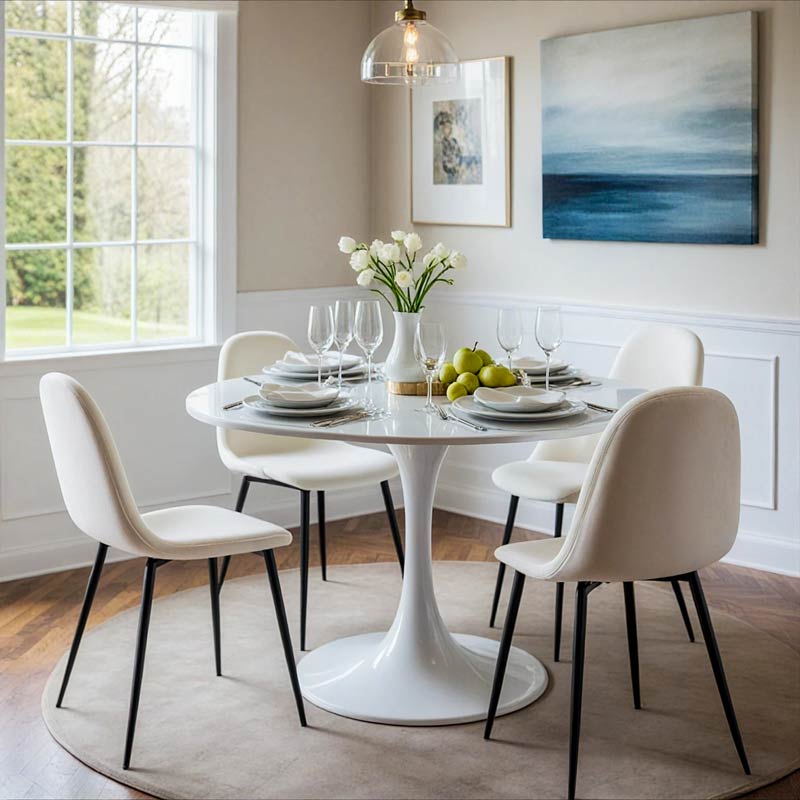 Scaune de living albe